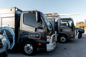 EKORP Plumbing service trucks ready for residential and commercial plumbing jobs across Sydney NSW